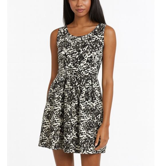 Shoshanna Animal Print Sleeveless Sheath Dress Silk - Picture 1 of 8